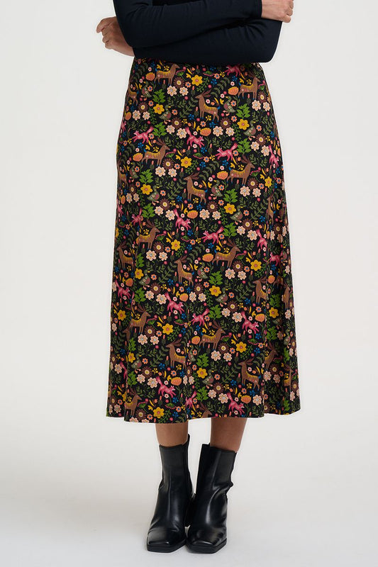 Jayda Jersey Skirt - black forest