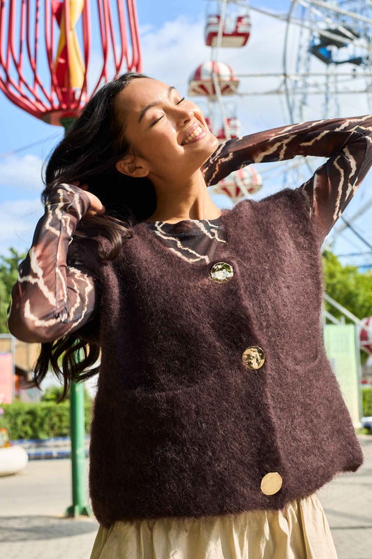 BC Knitted Button Vest - 2 colours