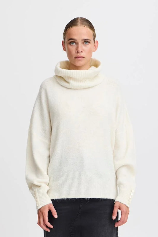 ICHI Kamara Jumper - Cloud Dancer
