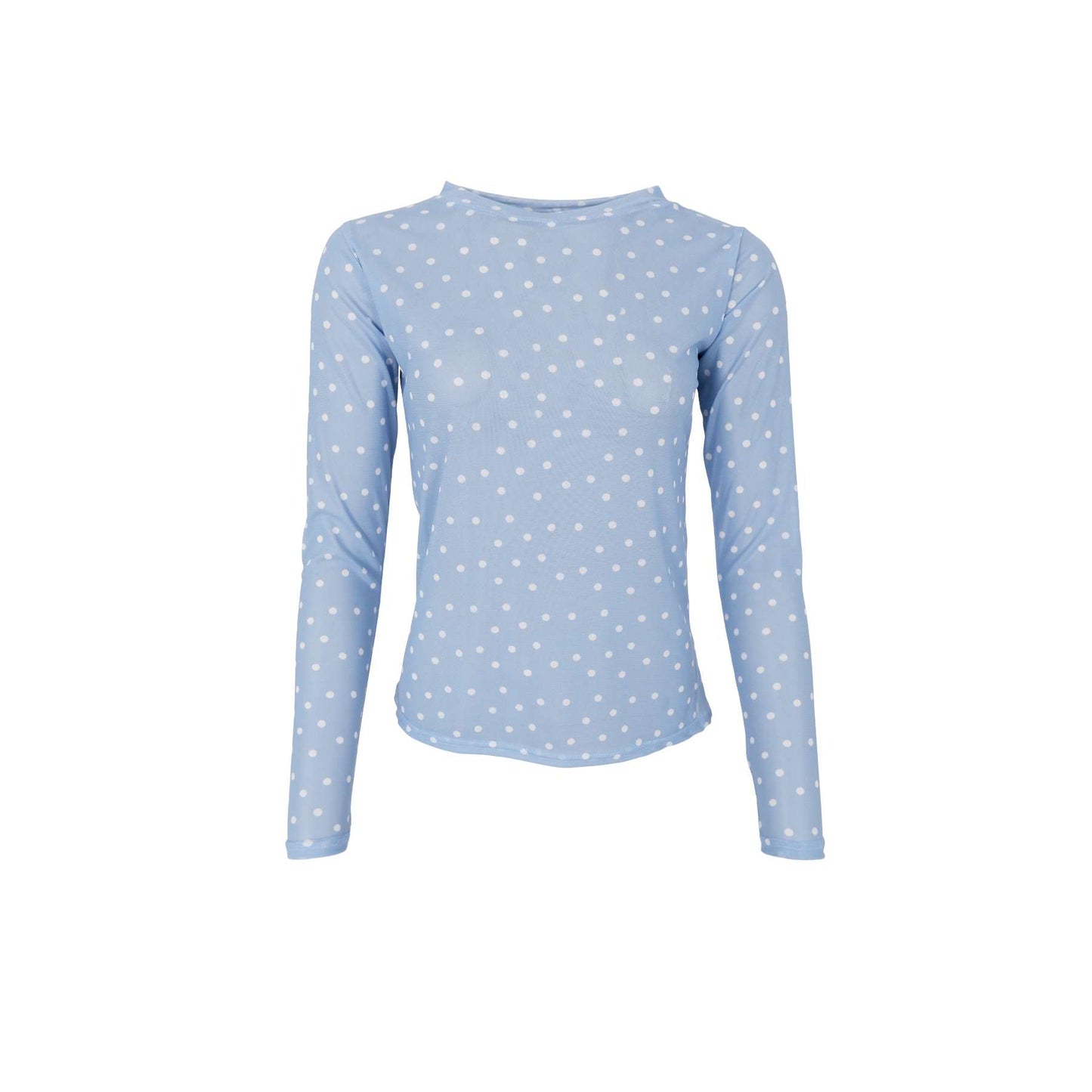 BC Annie Mesh Top - Light Blue Dot