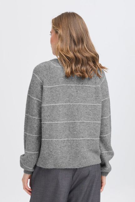 Fransa Kendra Cardigan - Asphalt Melange