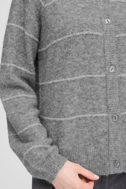 Fransa Kendra Cardigan - Asphalt Melange