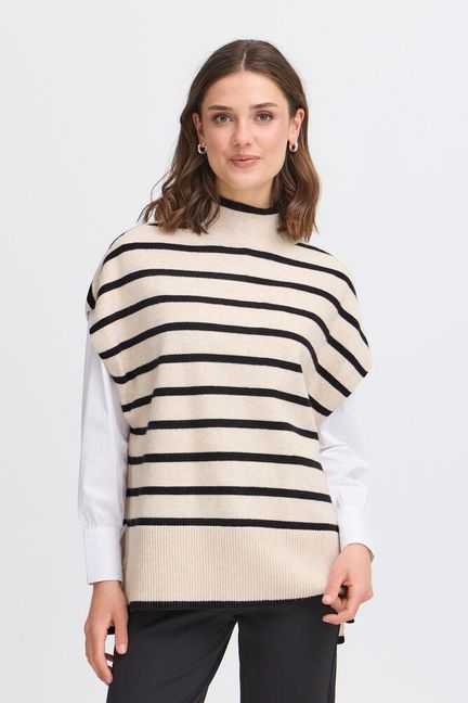 Fransa Bitte Pullover - Limestone Melan