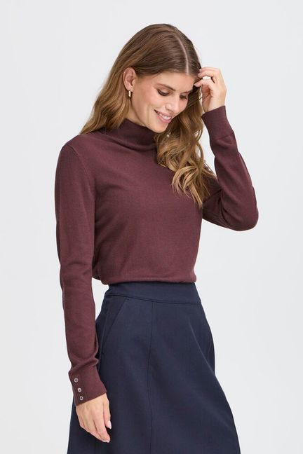 Fransa Clia Polo - Fudge Red
