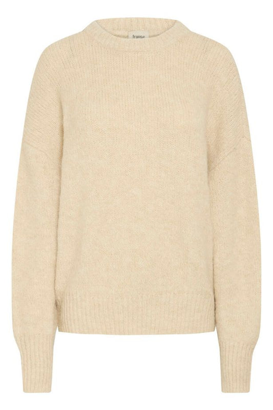 Fransa Elisa Pullover - Oatmeal Melang