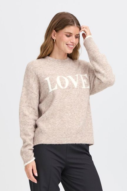 Fransa Florence Love Pullover - Moon Rock