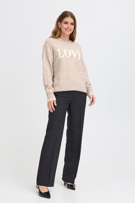 Fransa Florence Love Pullover - Moon Rock