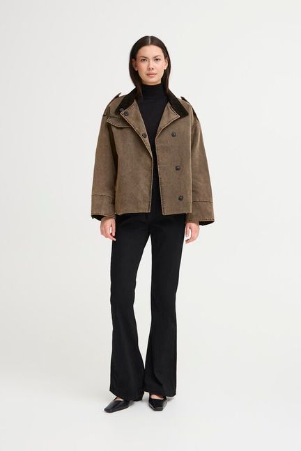 ICHI Fazola Jacket - Washed Brown