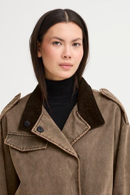 ICHI Fazola Jacket - Washed Brown