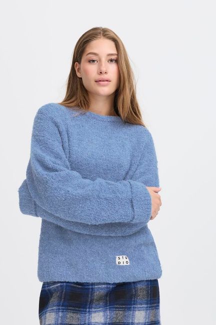 ICHI Blarisa Jumper - Blue Yonder