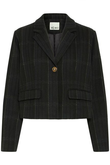 ICHI Kate Woolley Blazer - Black / Green