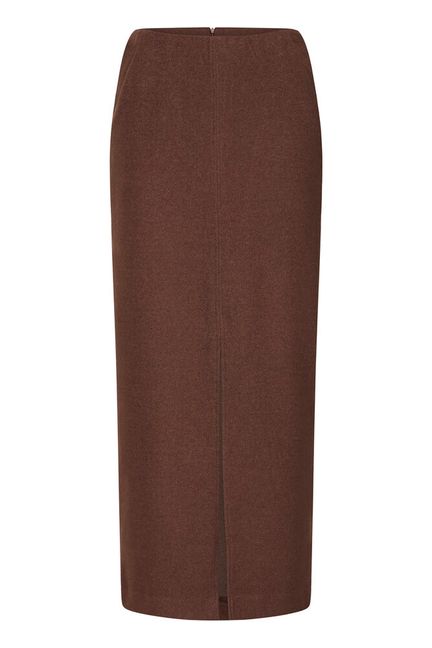 ICHI Kate Woolley Skirt - Coffee Bean