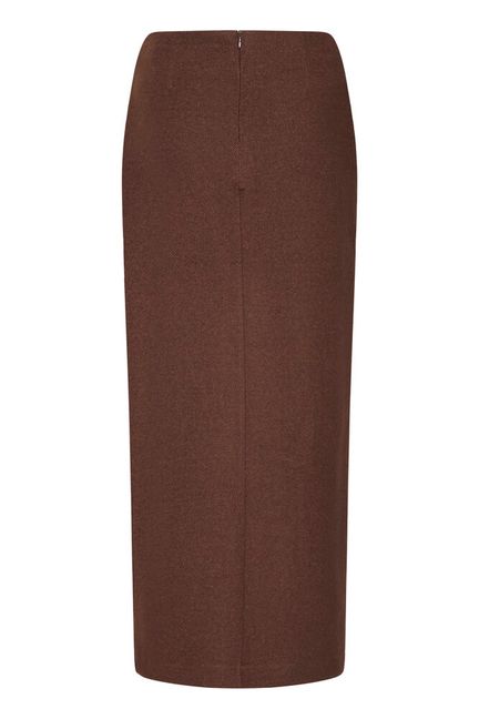 ICHI Kate Woolley Skirt - Coffee Bean