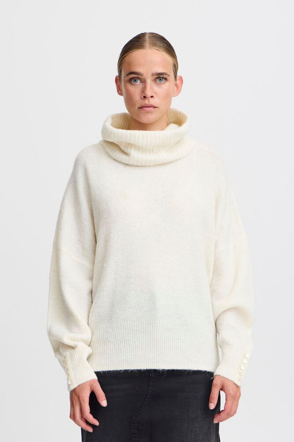 ICHI Kamara Pullover - Cloud Dancer