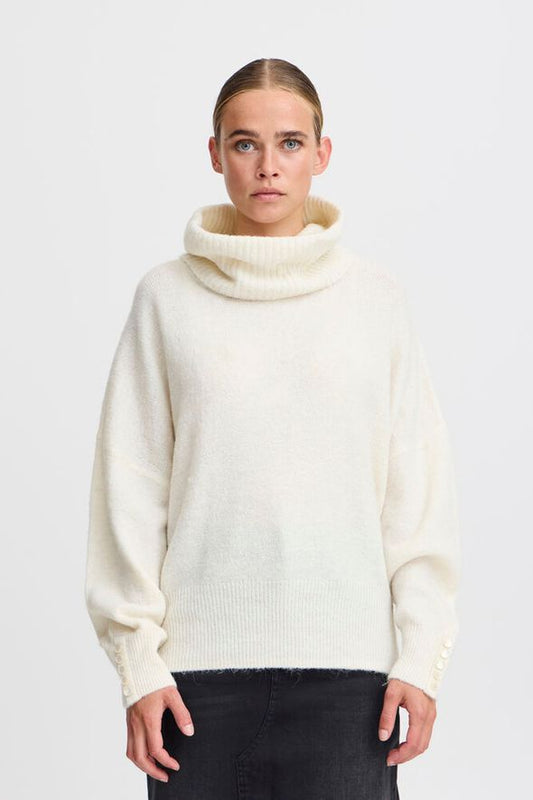 ICHI Kamara Pullover - Cloud Dancer