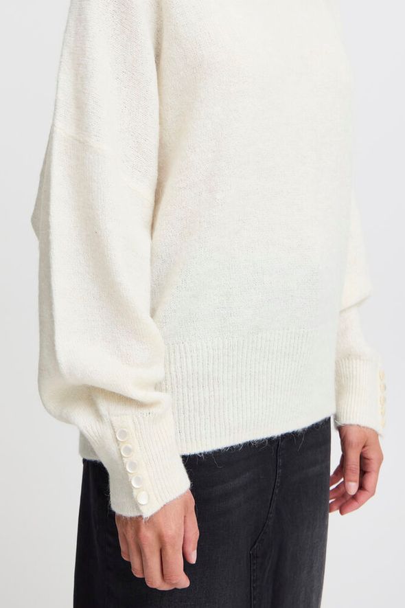 ICHI Kamara Pullover - Cloud Dancer