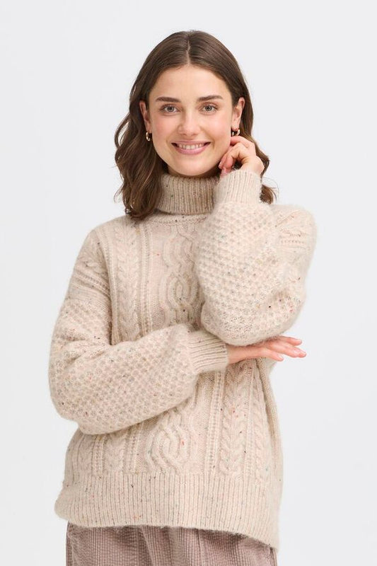 Fransa Ellea Pullover - Oatmeal