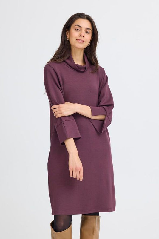 Fransa Aurora Dress - Fudge Red