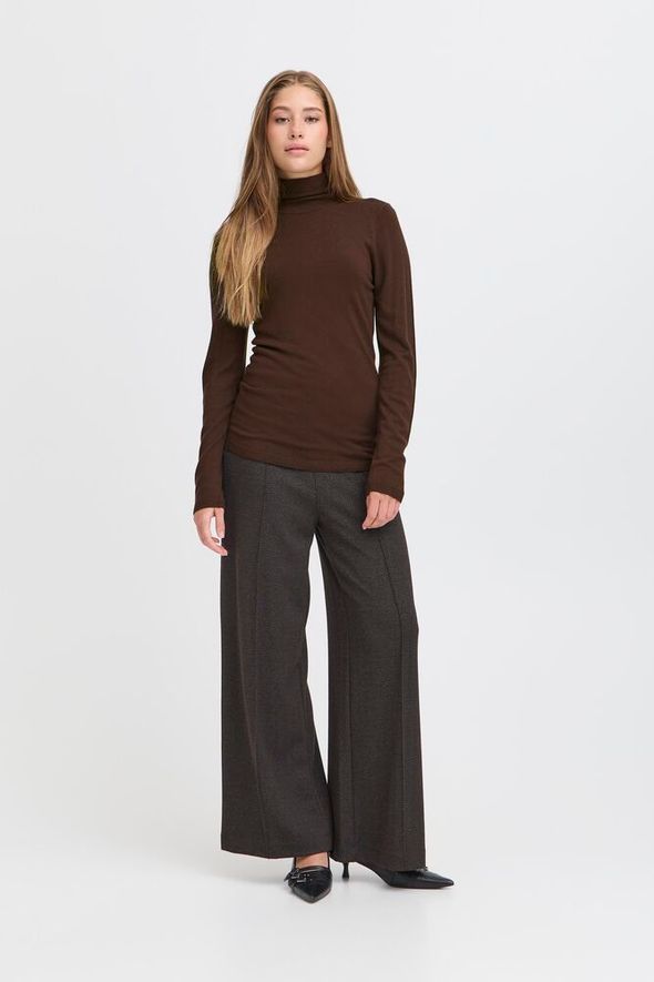 ICHI Mafa Polo Top - Coffee Bean
