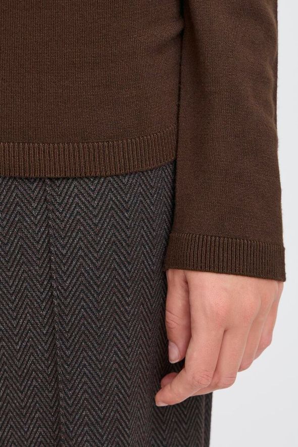 ICHI Mafa Polo Top - Coffee Bean