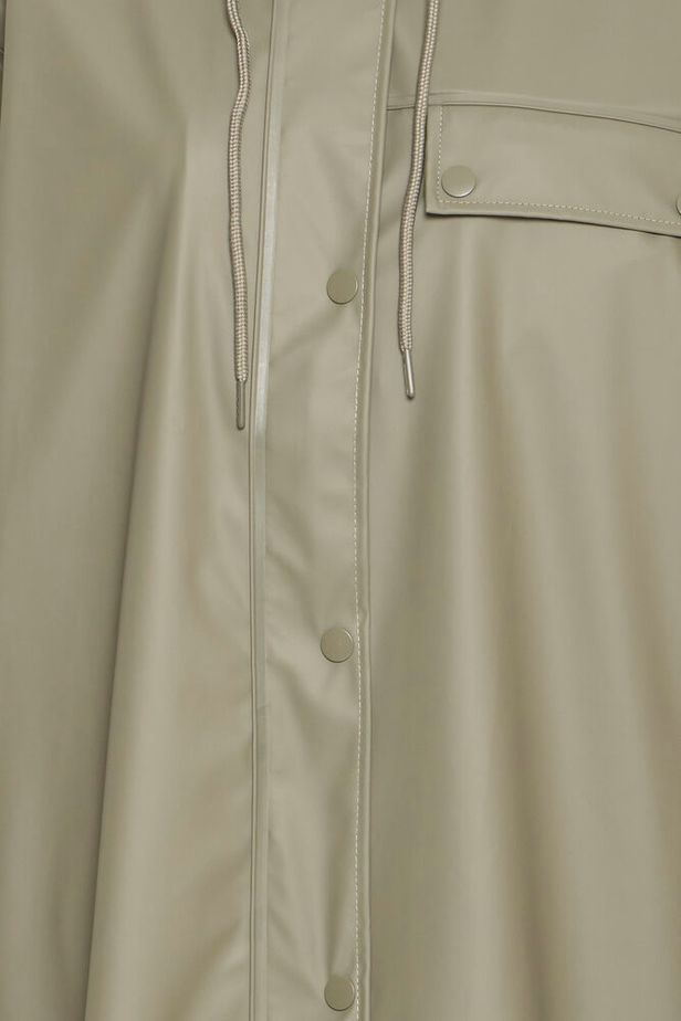 ICHI Tazi Long Rain Mac -Mulled Basil Green
