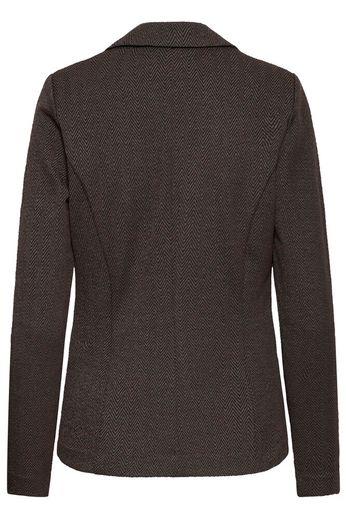 ICHI Kate Jacquard Blazer - Black / Brown Herringbone