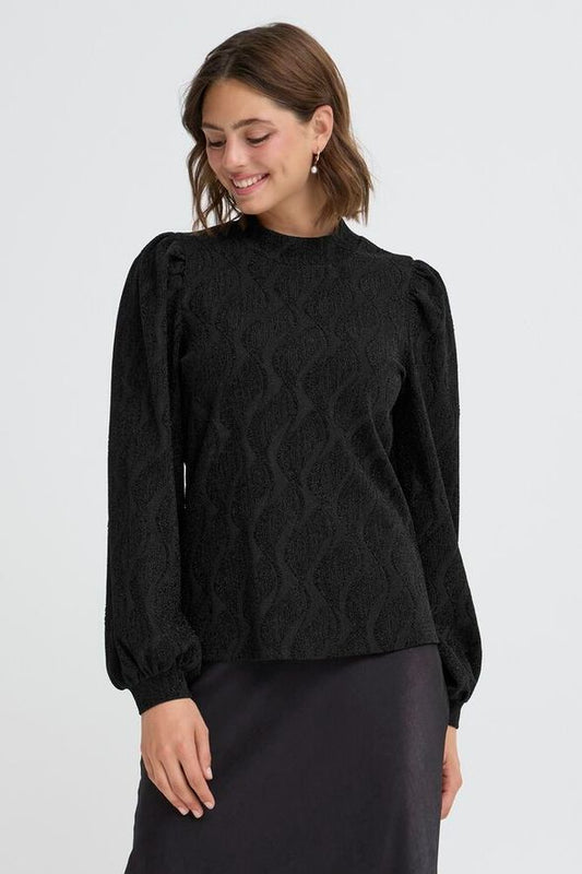 Fransa Avalon Blouse - Black