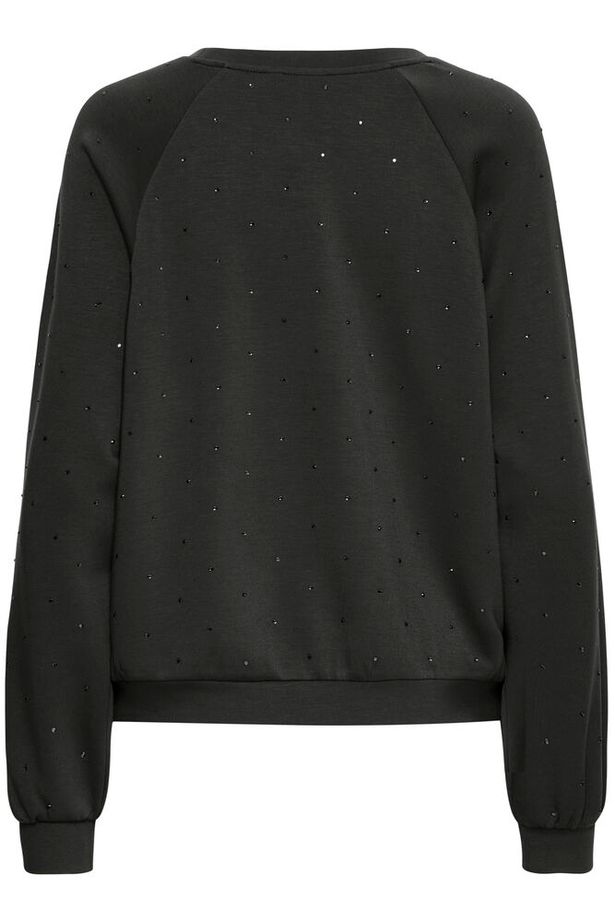 ICHI Amias Long Sleeve Jumper - Black