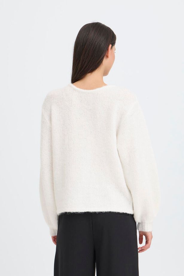 ICHI Dabria Jumper - Cloud Dancer White