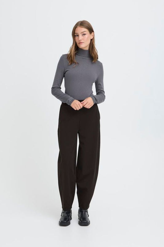 ICHI Kate Barrel Pants - Black