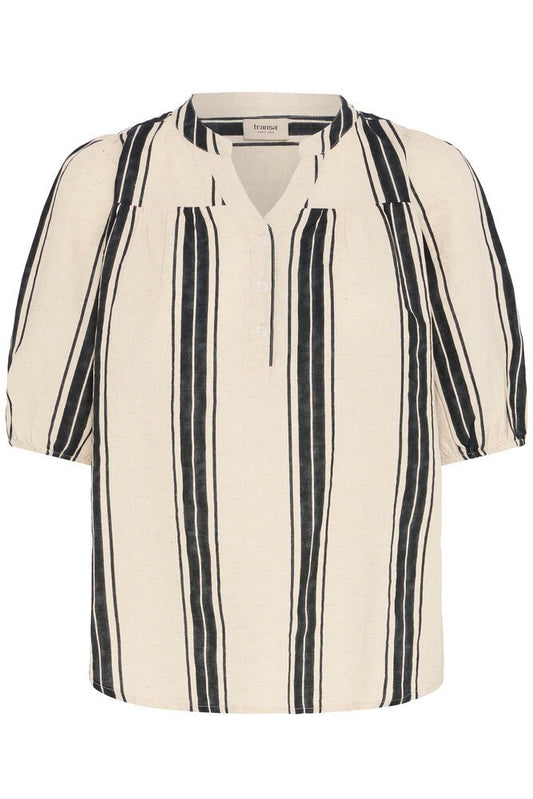 Fransa Maddie Blouse - Wide Stripe
