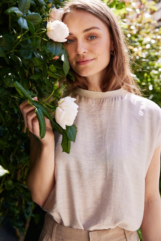 Fransa Ariana Blouse - Gray Morn