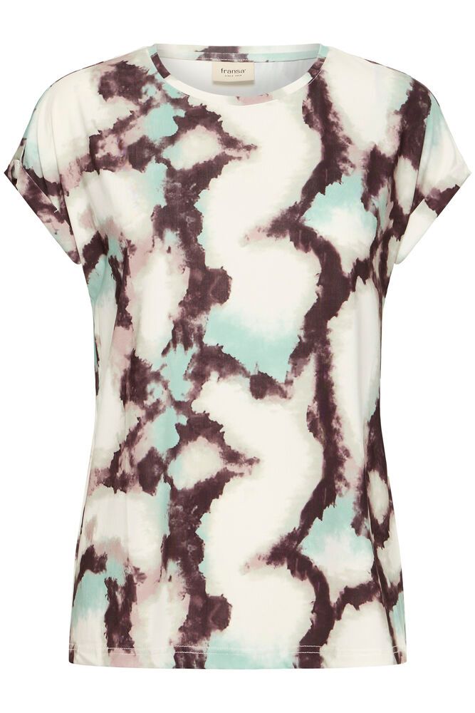 Fransa Seen T-Shirt - Marble Creme