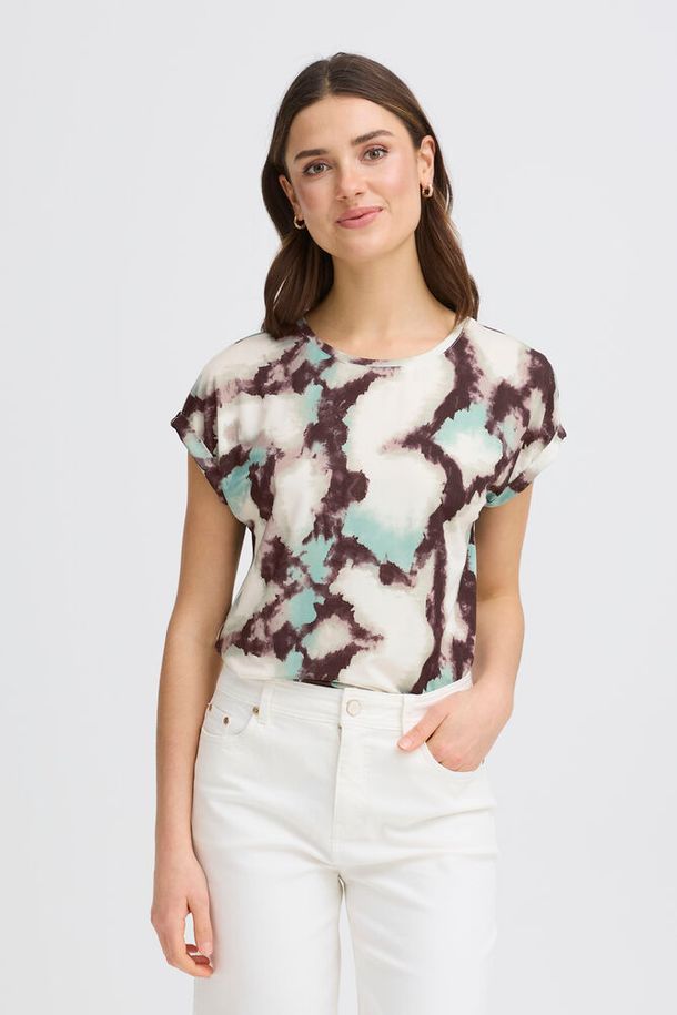 Fransa Seen T-Shirt - Marble Creme