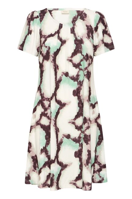 Fransa Seen Dress - Marble Creme
