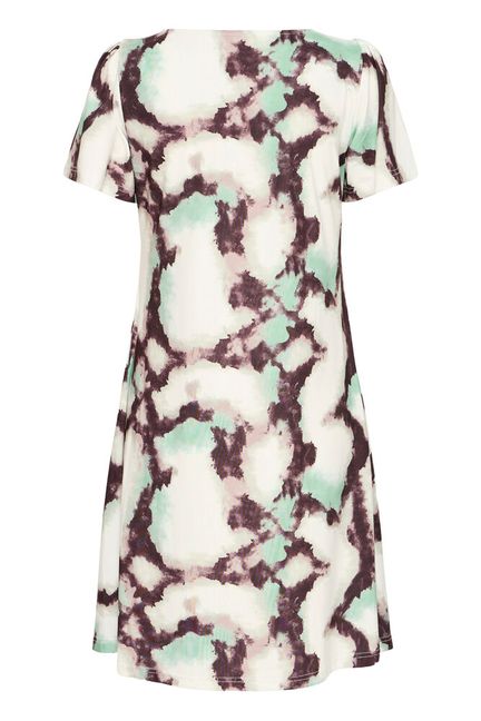 Fransa Seen Dress - Marble Creme