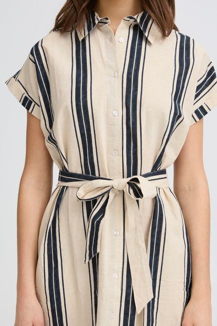 Fransa Maddie Dress - Wide Stripe