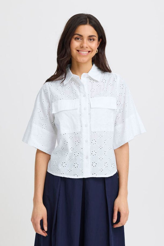 Fransa Blair Shirt - White