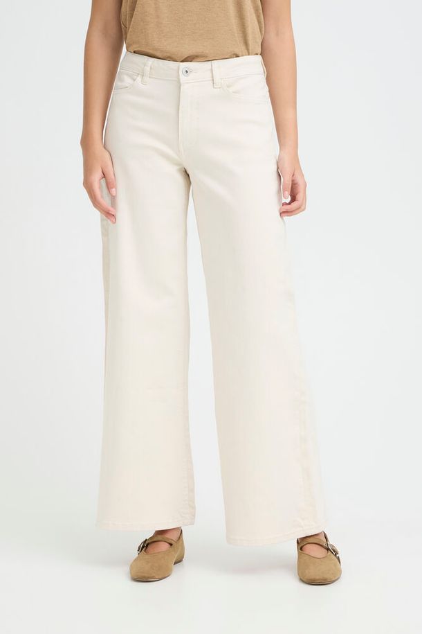 ICHI Ziggy Wide Pants - Birch