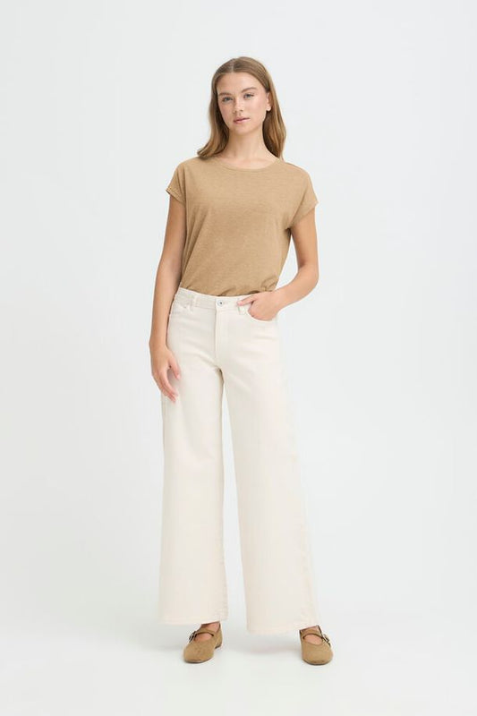 ICHI Ziggy Wide Pants - Birch