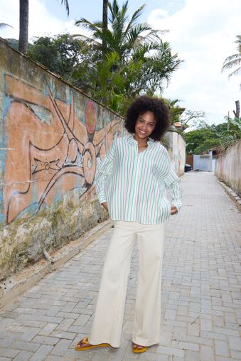 ICHI Ziggy Wide Pants - Birch