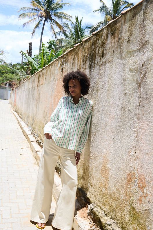 ICHI Ziggy Wide Pants - Birch