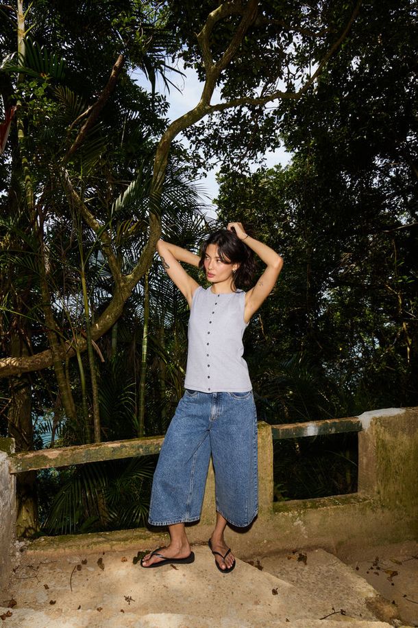 ICHI Palma Top - Grey