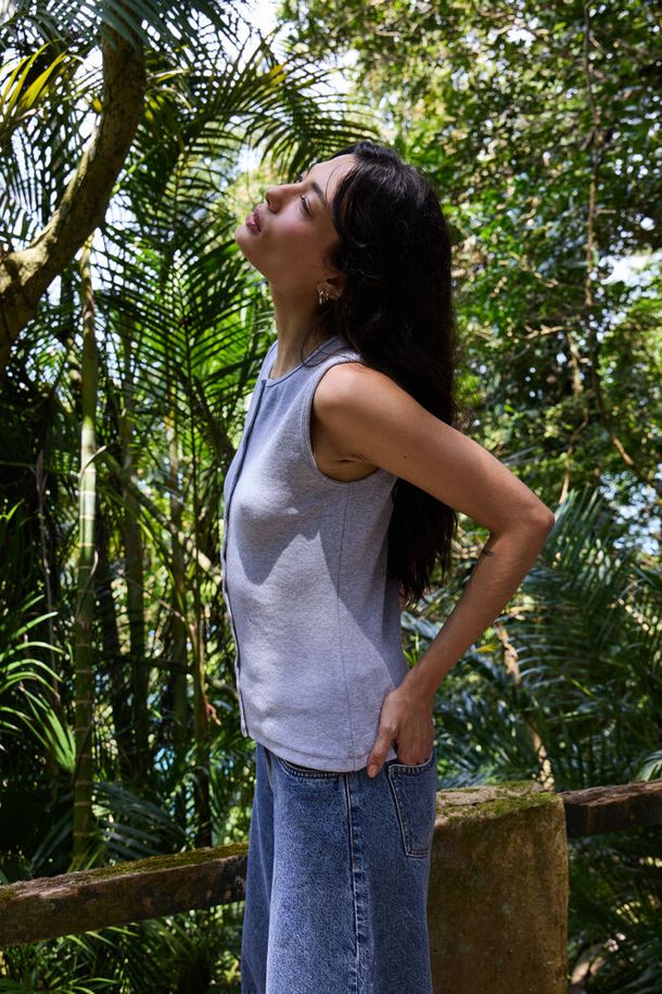 ICHI Palma Top - Grey