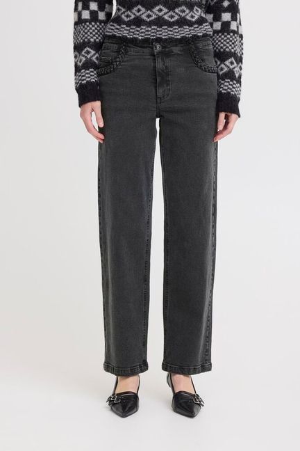 ICHI Nolia Denim Jeans - Washed Black