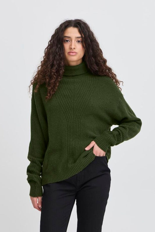 ICHI Dasila Jumper - Rifle Green