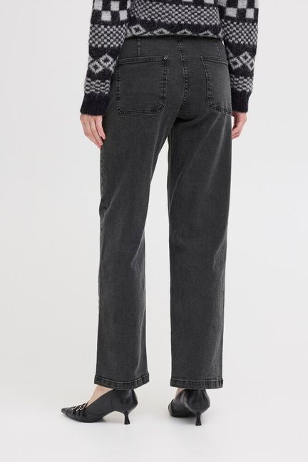 ICHI Nolia Denim Jeans - Washed Black