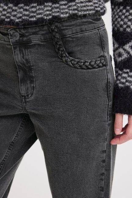 ICHI Nolia Denim Jeans - Washed Black