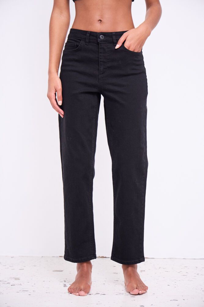 ICHI Wiggy Raven Cropped Jeans - Black