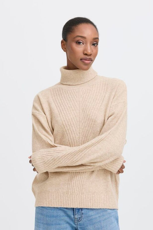 ICHI Dasila Jumper -  Oatmeal Melange